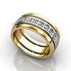 Cao Shi Trendy Unisex Two-Tone Rings - European & American Minimalist Couple Style