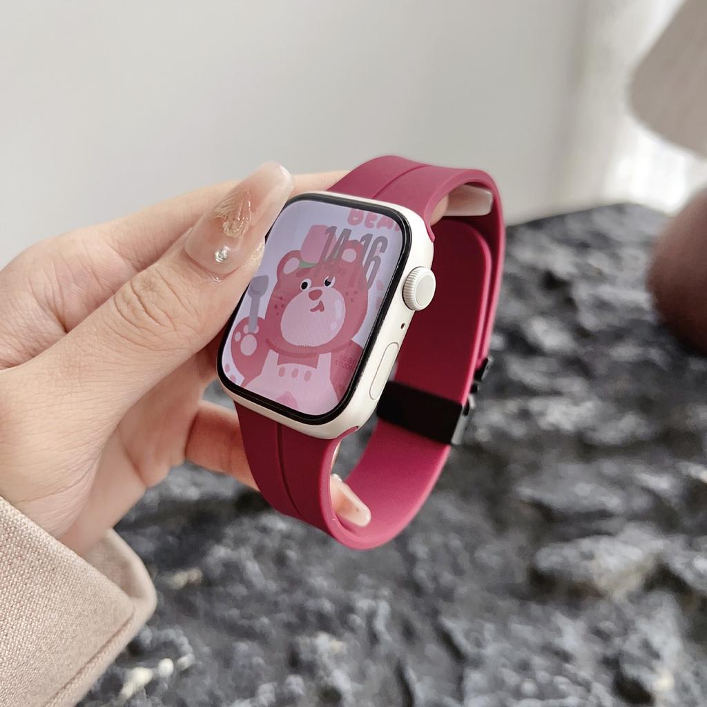 For Apple Applewatch109876 Generation Watch Parachute Buckle Silicone Strap Iwatchse New