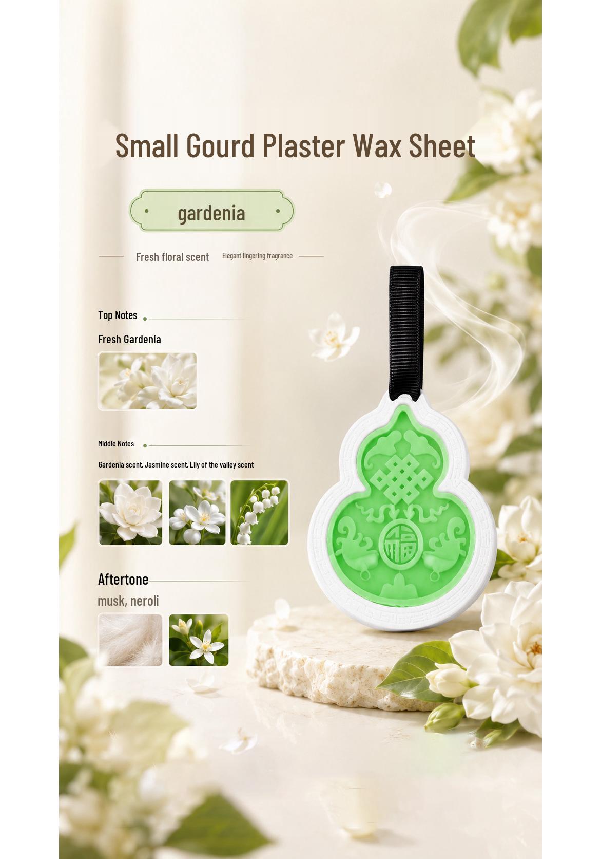 Fulu Car & Bedroom Aroma Pendant: Long-lasting Solid Gypsum Fragrance Diffuser 60g