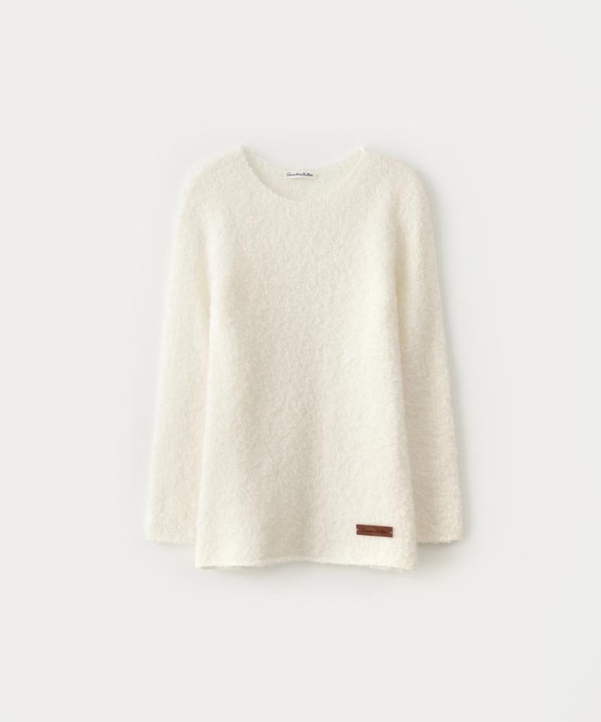 Sseomweeobeoteo Boucle Long Sleeve Knit - Ivory