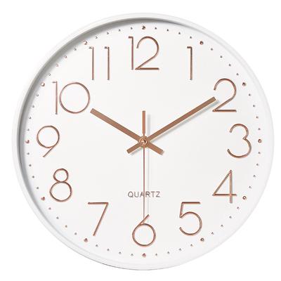 Plastic Silent Wall Clock, Creative and Fashionable Three-dimensional Digital Scale Wall Clock for Living Room, Clock 12 Inches 30CM