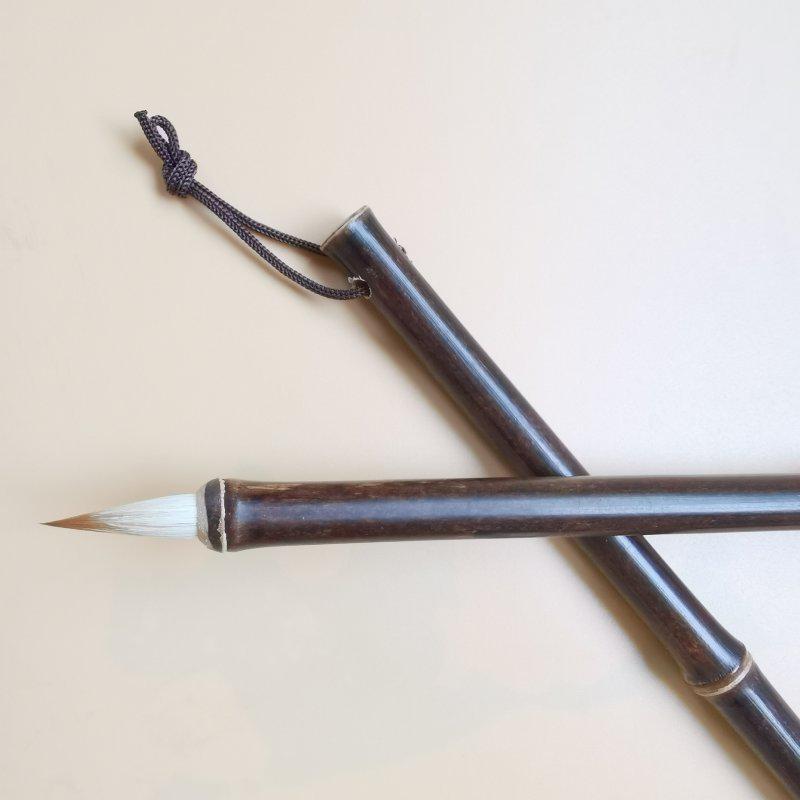 

Small Seal Script Brush with Purple Bamboo Handle and Mixed Hair - Ideal for Calligraphy and Painting Students