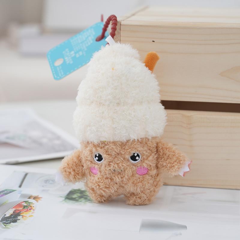 Cute Cream Ice Plush Toy Bag Pendant Doll Keychain Accessory Birthday Soft Gift