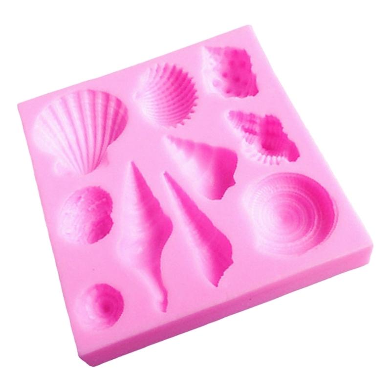 Marine Theme Conch Sea Shell Cake Decorating Silicone Mold Flexible Design For Baking Crafts Nontoxic Oven Freezers Safe