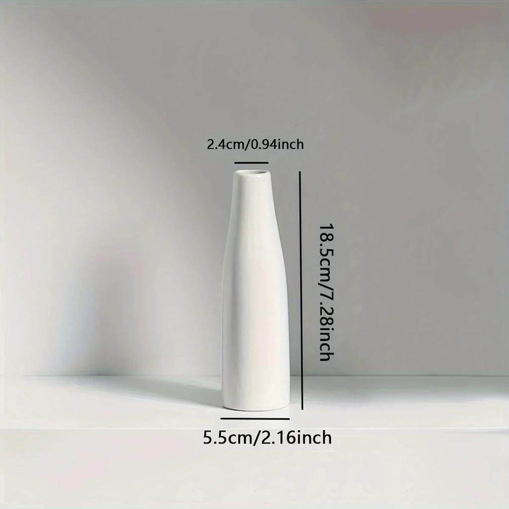 1pc-Scandinavian Plastic Vase Living Room Bedroom Decorative Vase Simple Home Fresh Flower Arrangement Vase