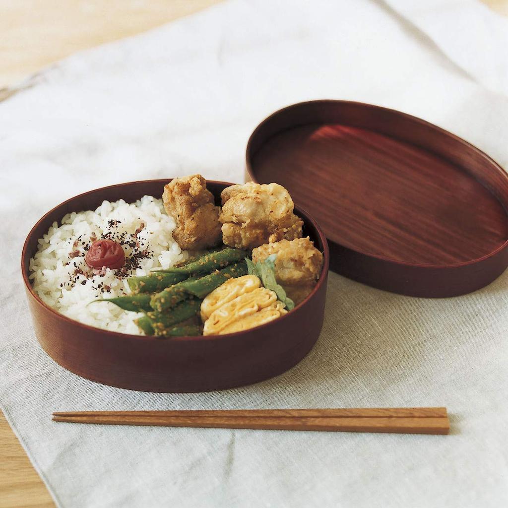 MUJI Wooden Lacquered Lunch 18cm W x D x Product 37185333 Box, Approx. 12.5cm 5.5cm H, Number