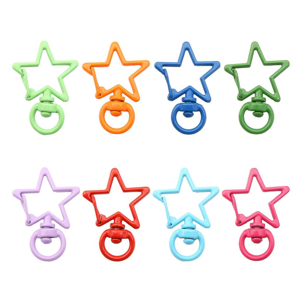 31X39mm Candy Colored Alloy Shell Shaped Spring Buckle Special-shaped DIY keychain Accessories Creative Accessories Hanging Ornaments