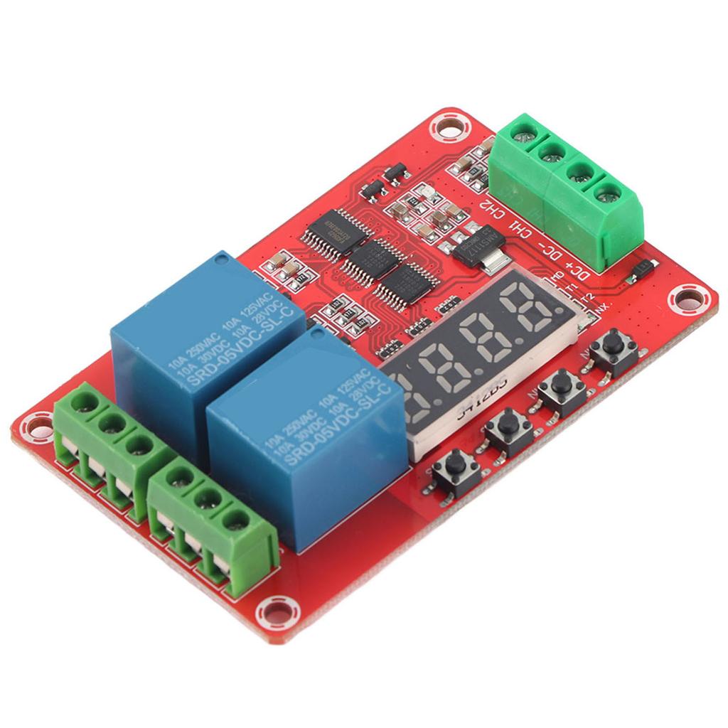 Zeitrelaismodul Hohe Qualität 2 Kanal Multifunktional 5V(Verzögerung Selbstsperr-Zykluszeit)