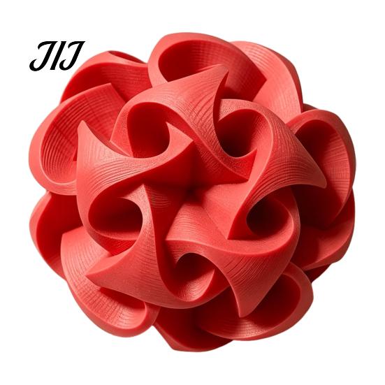 Versatile Office Desk Accessories 3D Printed Geometric Hollow Sphere Sculpture, Abstract Twisted Flower Fine Craftsmanship Decor Ball Ornament, Modern