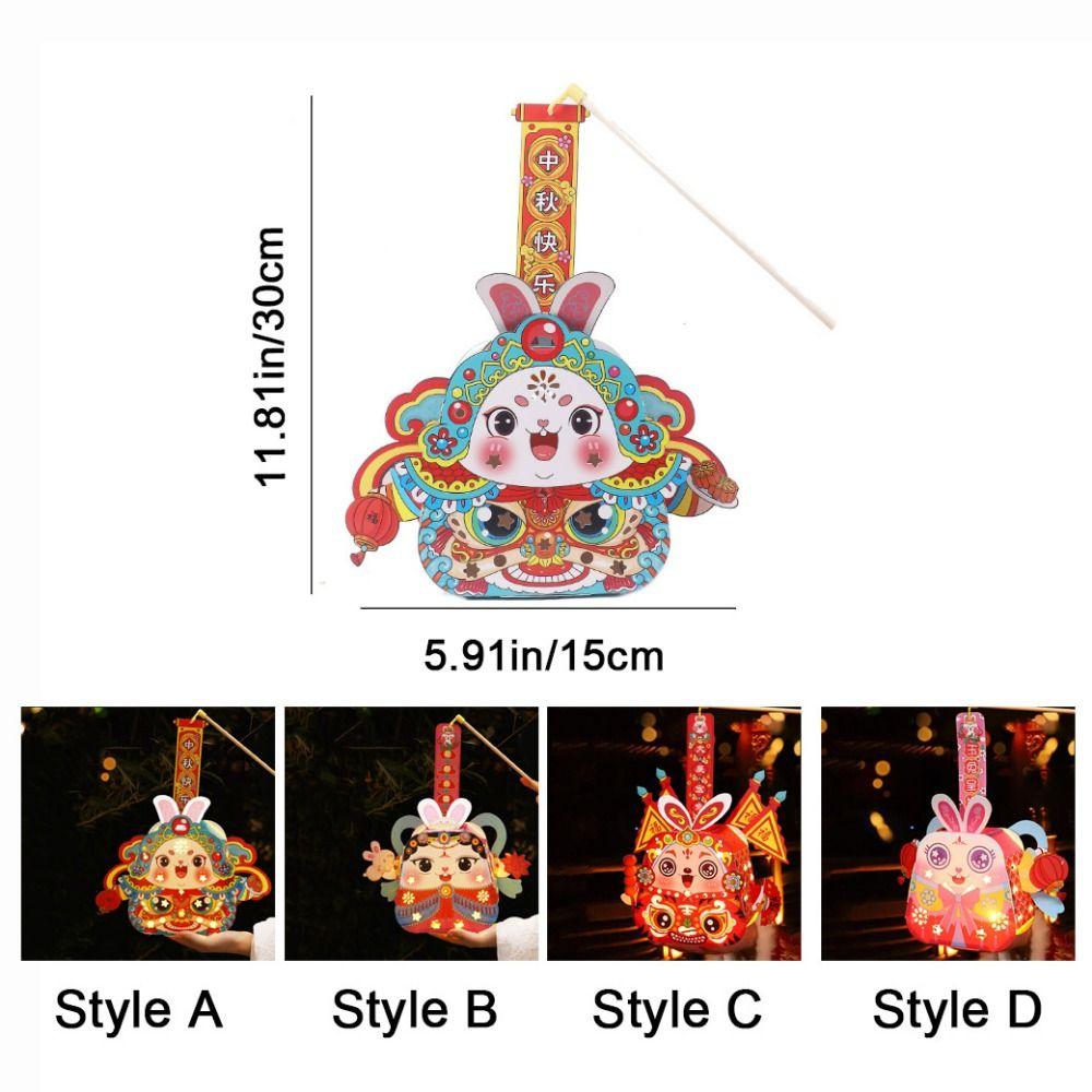 Cartoon Mid-Autumn Festival Lantern Chinese Style Rabbit Hanging Lantern Rabbit Lantern  Kids Gifts