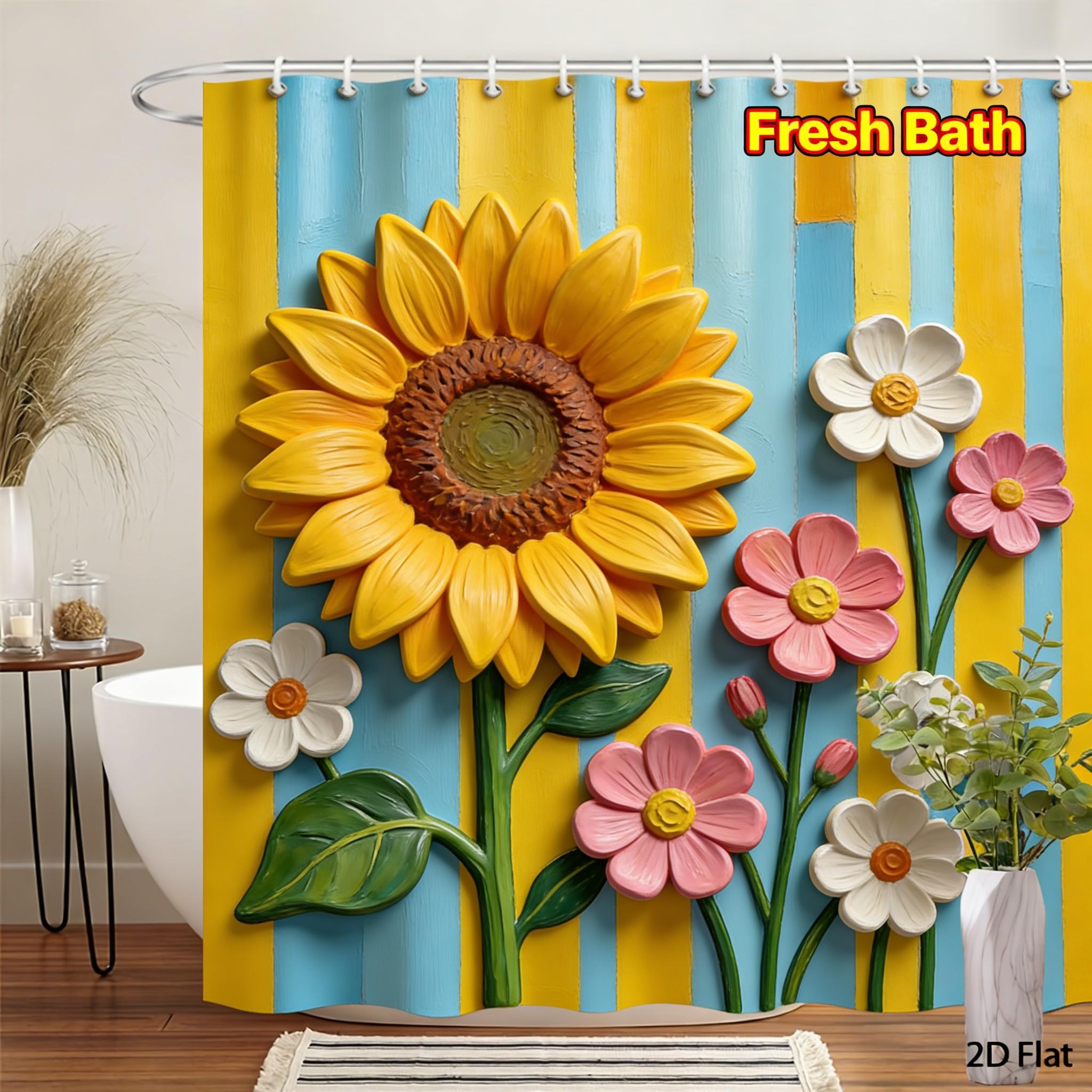 

Multi-Style Bathroom Curtain With Hooks Easy Clean Waterproof Easy Hang For Home Hotel Apartment Bathtub W60H190(CM)-1 Pcs