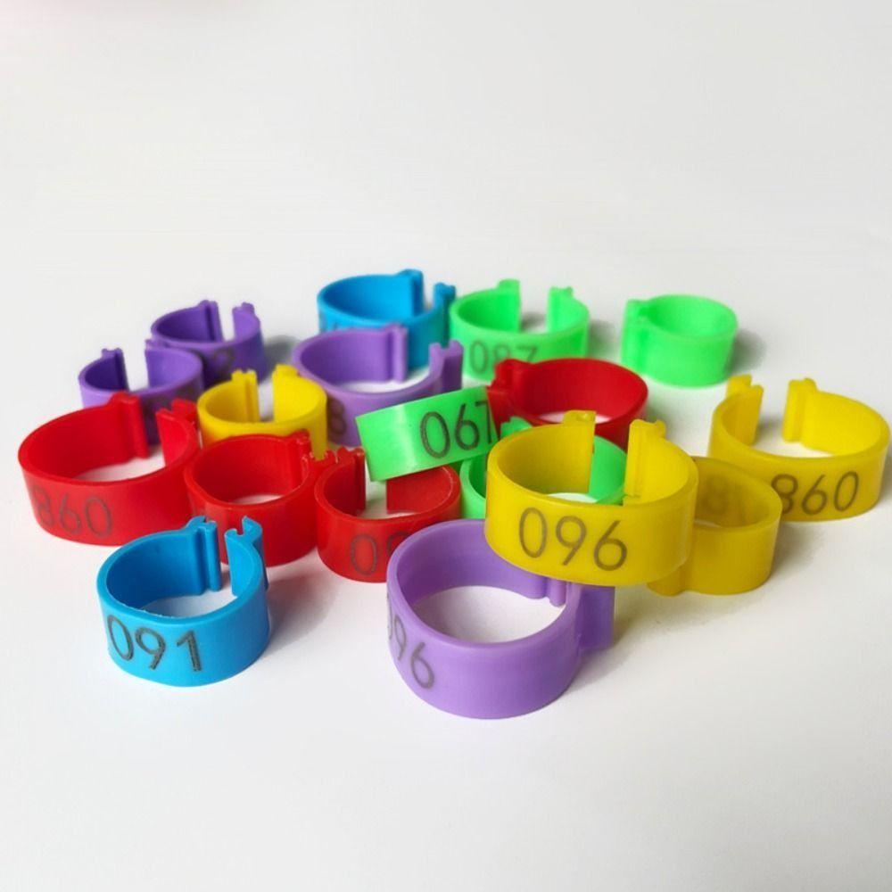 100pcs Portable Poultry Ankle Bands Mixed Colour Bird Leg Sign Rings  Poultry Accessories