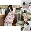 Adorable Cartoon Style Nylon Backpack For Students Trendy Design Large Capacity