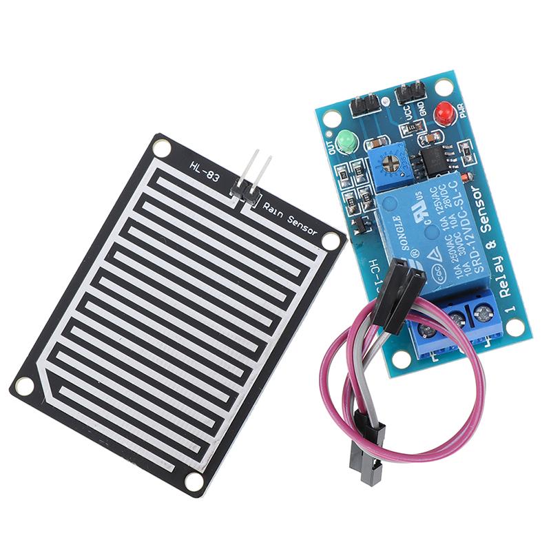 L/'eau de pluie Capteur Module de détection courant continu 5 V 12 V Relais Module de contrôle pour arduits