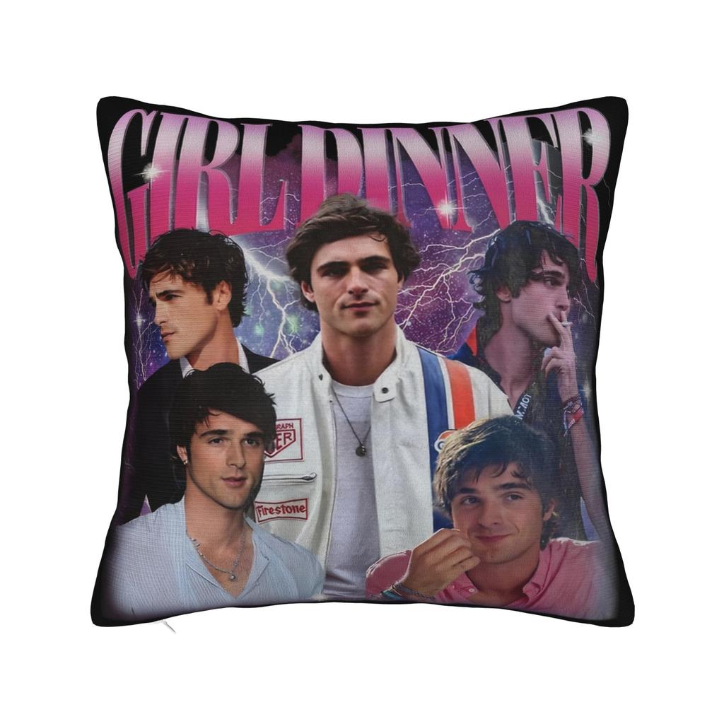 Vintage Jacob Elordi Australian Actor Pillow Cover Novelty Pillow Case For Chair Sofa Home Decor Comfy Pillowcases Birthday Gift