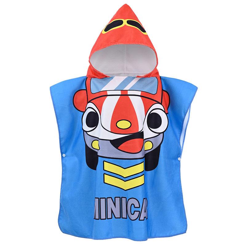 

Children s Hooded Bath Robe Toddler Quick Dry Microfiber Towel with Cartoon Digital Print Soft Wearable Bath Towel for Kids