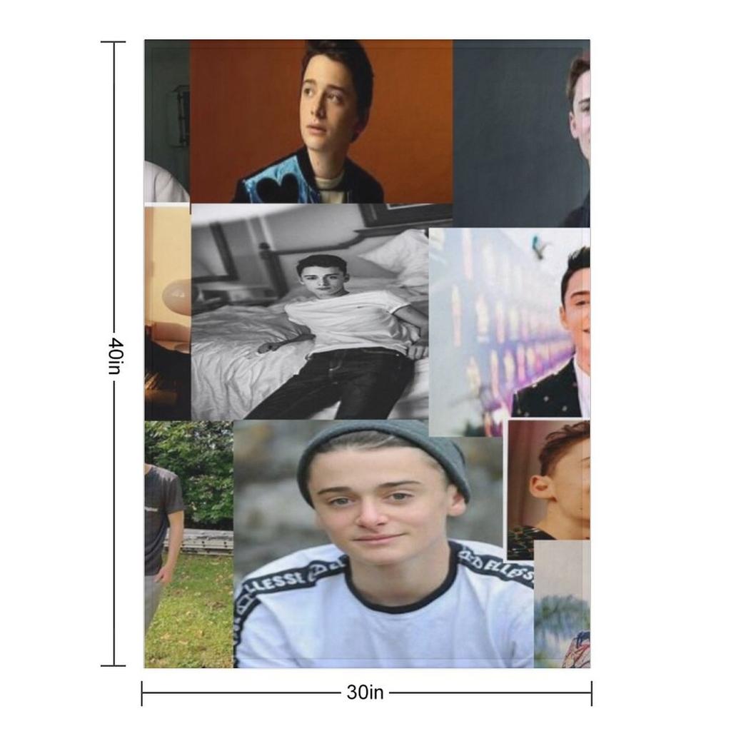 noah schnapp Throw Blanket Baby wednesday Bed funny gift Blankets
