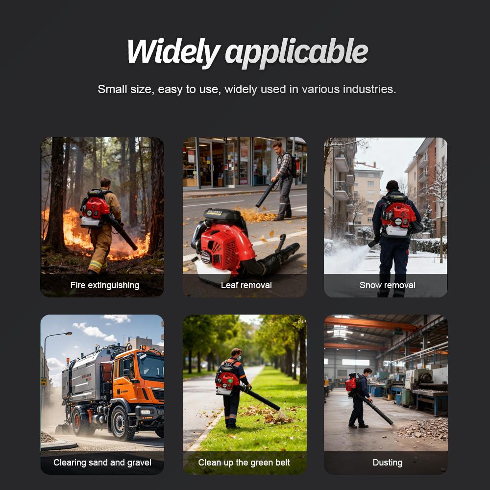 2-Stroke Backpack Blower High-power Gas-powered Leaf Blower Snow Blowing Blower Leaf Blowing&Snow Removal Machine for Yard Work