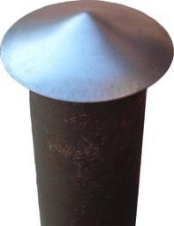 Kovová stříška na plotový sloupek 60 mm - 10 ks - Sl Czap 60