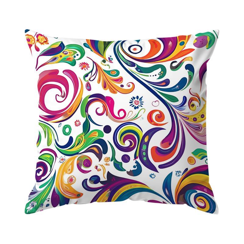 Paisley Pattern Cushion Pillowcase Printed Polyester 45X45Cm Throw Pillow Cover Decorative Sofa Cushion Pillowslip Home Decor