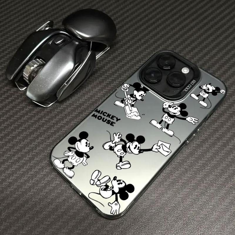 Mickey Mouse Cartoon Black White Phone Case For iPhone 11 12 13 14 15 16 17 Pro Max 16e 17E 17 Air Plus 13 Mini Funda Back Cover