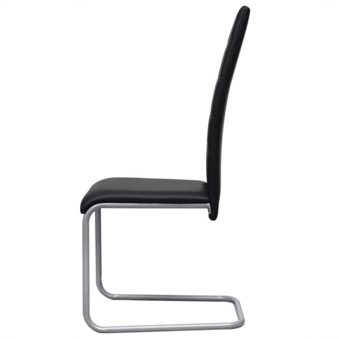 VidaXL 2x Chaise de Salle à Manger Cantilever Noir Chaises à Manger Cuisine 242289