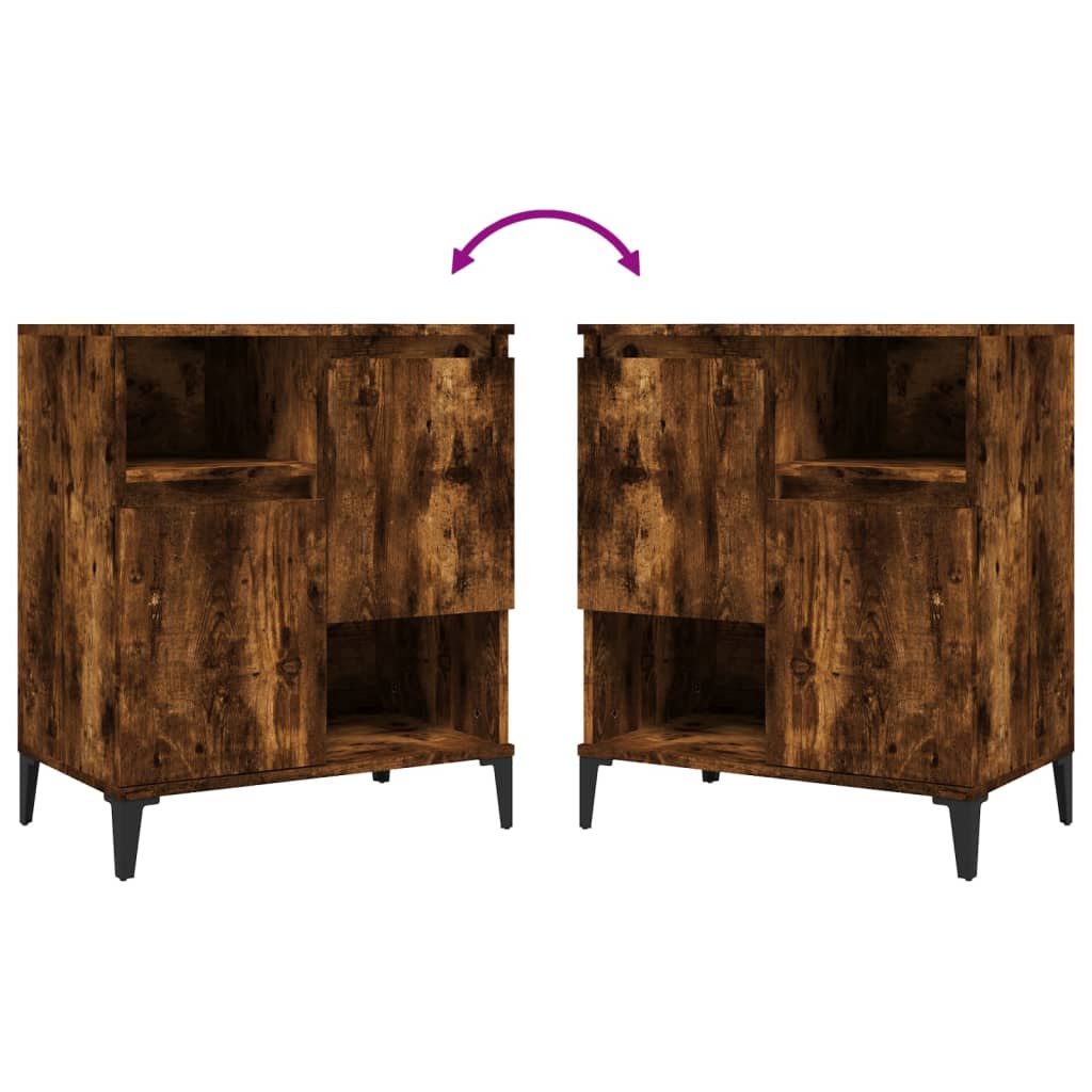 Sideboards 3 pcs Smoked Oak 60 x 35 x 70 cm Particleboard