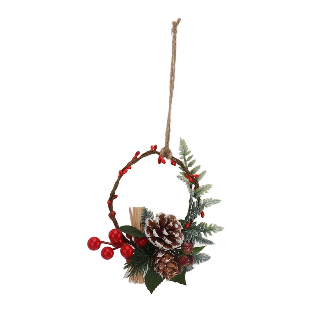 Christmas Hanging Decorative Wreath Handmade Unique Pine Cone Wall Decoration for Birthday Holiday