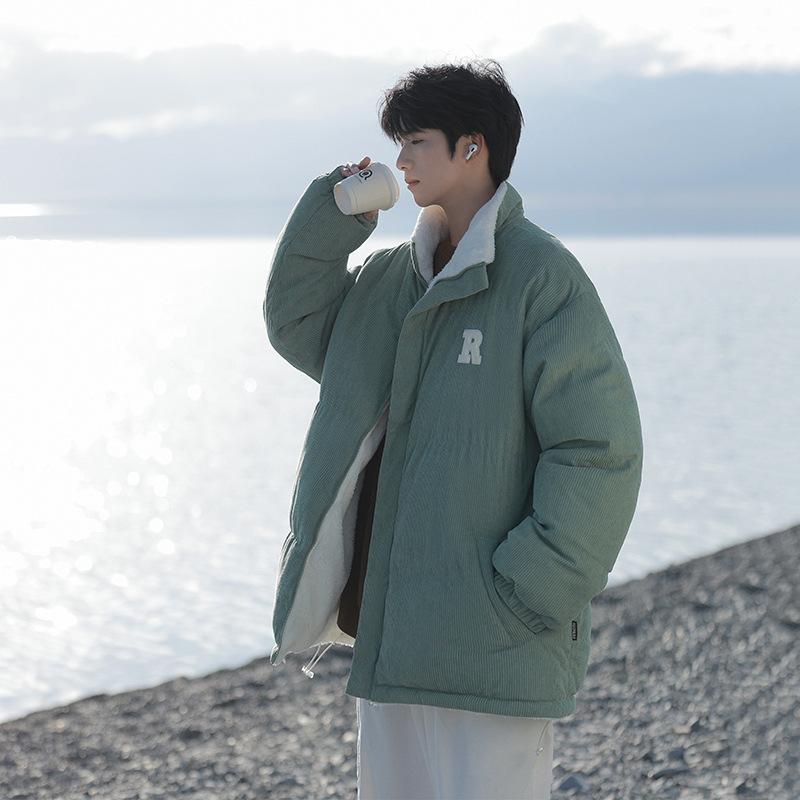 Corduroy Cotton Jacket for Men and Women, Winter Jacket for Korean Style Cotton Jacket for Thickened Couples