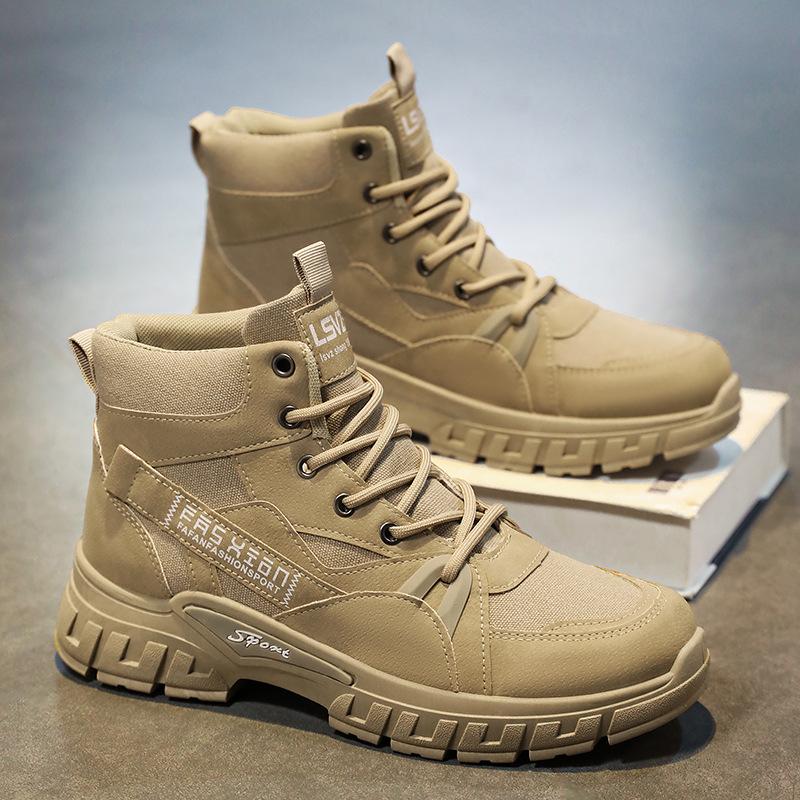Fashion Botas High Quality Desert Men Works Safety Boots Waterproof Non Slip Men Ankle Boots Outdoor Wear-resistant Comfortable Sneakers