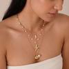 European and American Jewelry, New Stacked Starfish Shell Pendant Necklace, Fashionable and Versatile, Personalized and Sweet Collarbone Chain
