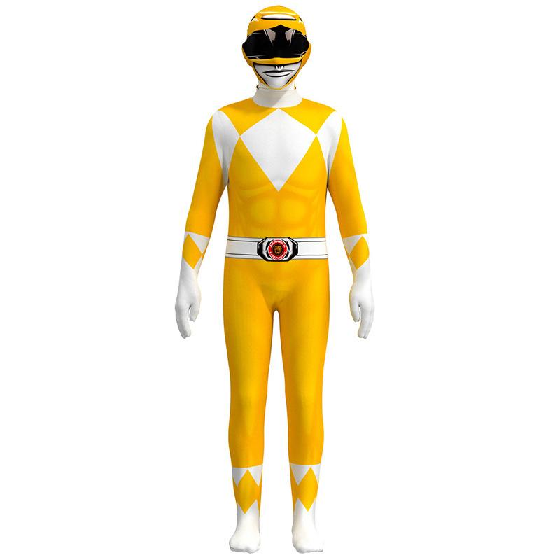 Dinosaur Super Sentai T-Rex and White Tiger Cosplay Bodysuit - Red/Blue Costume