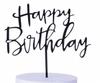 Topper Akrylowy Happy Birthday Czarny