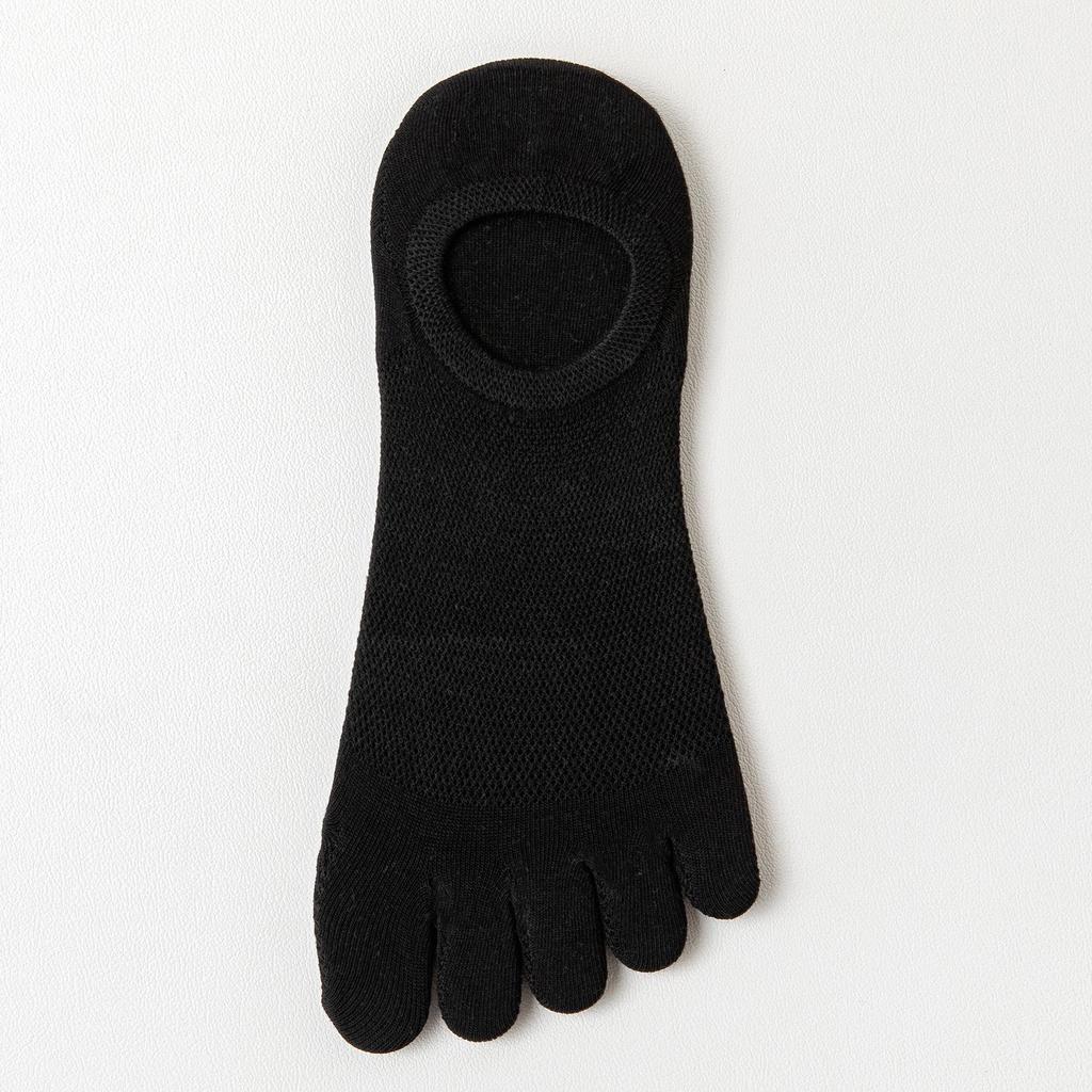 Women's Antibacterial Breathable Cotton Toe Socks - Low-Cut Invisible Boat Style