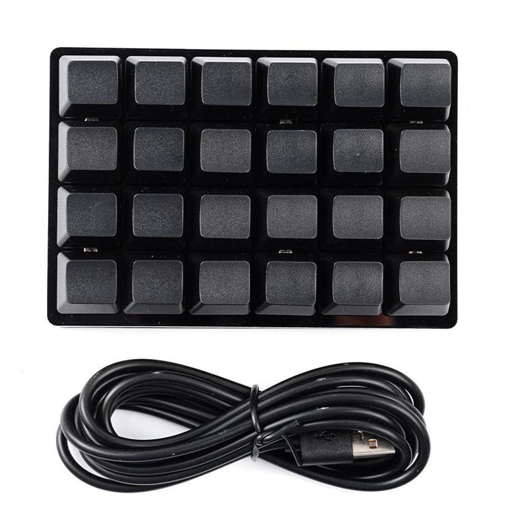 Mini Black 24 Keys Custom Mechanical Keyboard 16 Keys Programmable Gaming Keyboard Sayo Device Shortcut Keypad for Office