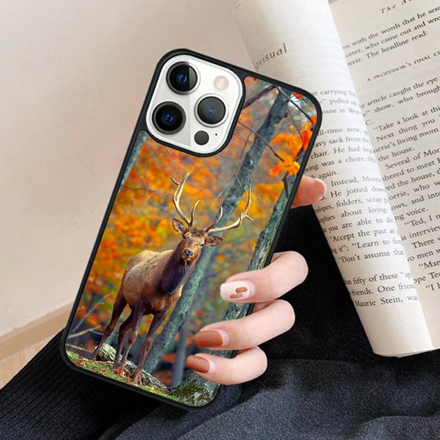 Beautiful Nature Wild Reindeer Moose Stag Phone Case Back Cover for iPhone 17 Air 16 15 14 13 11 12 Pro Max Plus
