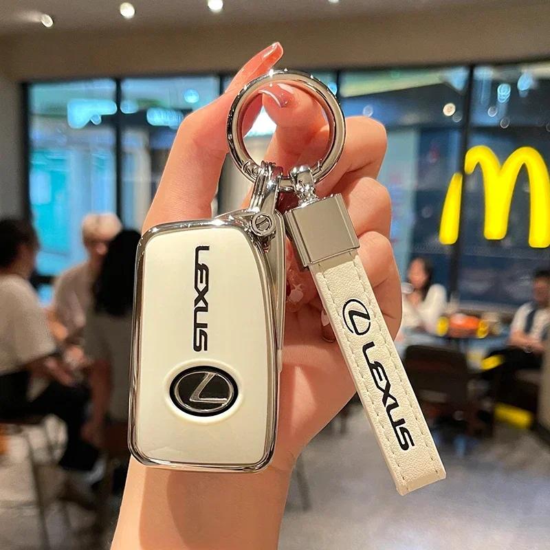 TPU Car Key Case Fashion Protective Keys Cover For Lexus 300h 350 NX RX GS 250 IS250 350 ES300h Long Leather Keychain Accessory