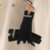 Elegant Retro Women Winter Thick Gloves Cycling Drive Keep Warm Touch Screen Windproof Soft Comfortable