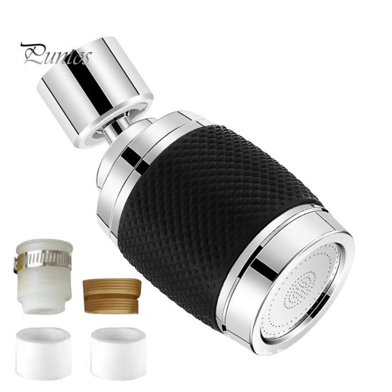 

Удлинитель для смесителя с поворотом на 360 градусов и регулируемыми режимами потока воды, аэратор для кухонного смесителя с защитой от брызг чёрный