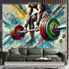 2D Plane 1-piece Strength Training Exercise Background Cloth Suitable for Indoor and Outdoor Activities