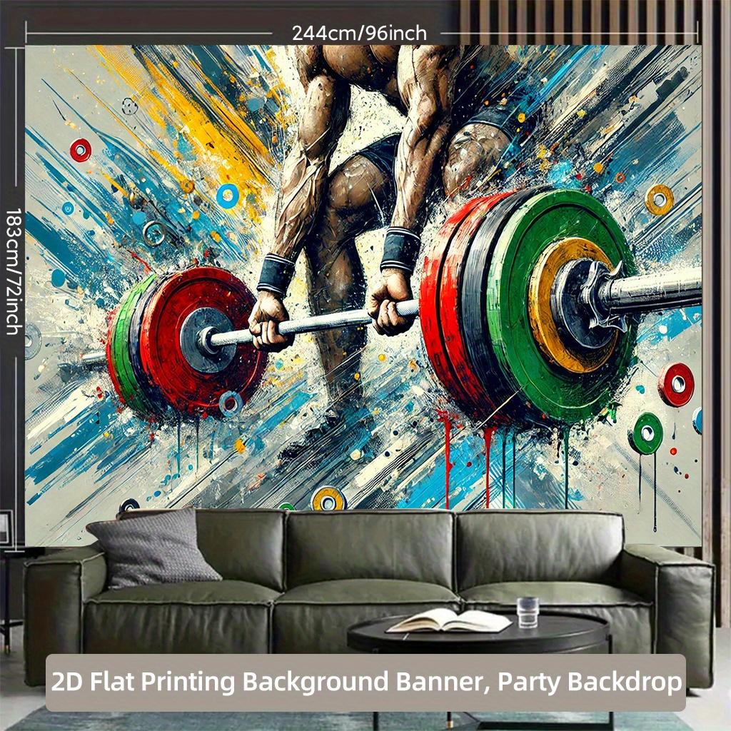 2D Plane 1-piece Strength Training Exercise Background Cloth Suitable for Indoor and Outdoor Activities