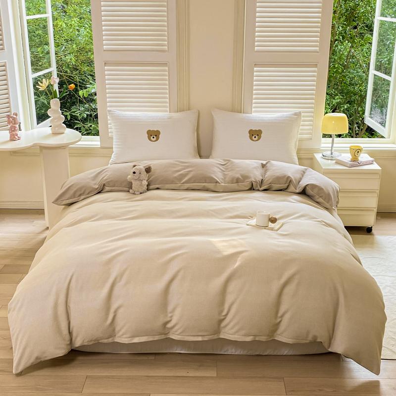 Minimalist Geometric Printing Duvet Cover All Cotton Quilt Cover Skin Friendly Breathable Queen Size Bedding for Kids Boys Girls