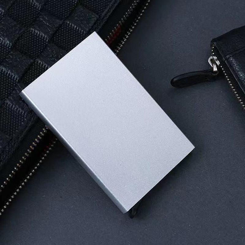 Anti-Theft Id Credit Card Holder Porte Carte Thin Aluminium Metal Wallets