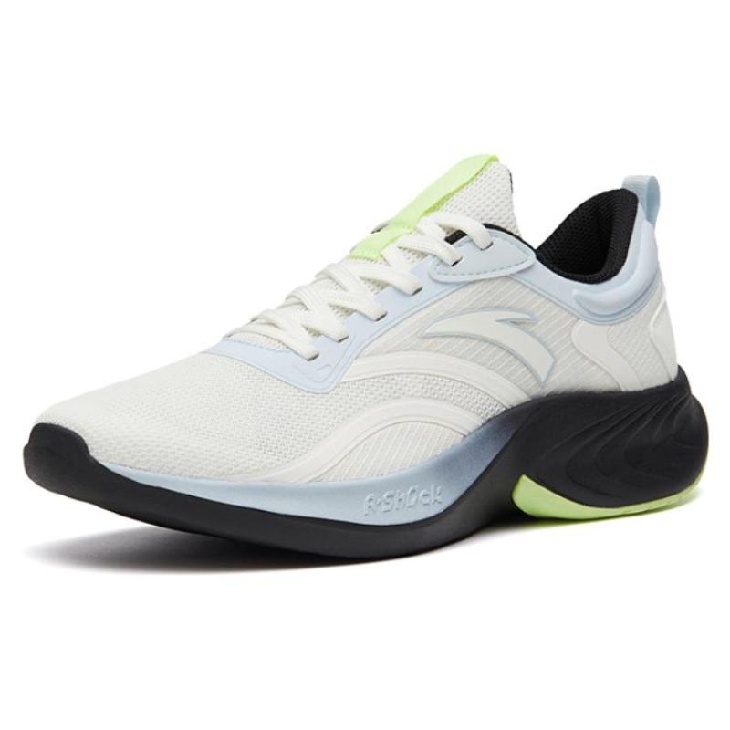 Anta Stinger SE Shock Absorbers With Slip Resistant Features Low Top Casual Running Shoes Men's White Blue Sneakers 912315585-1