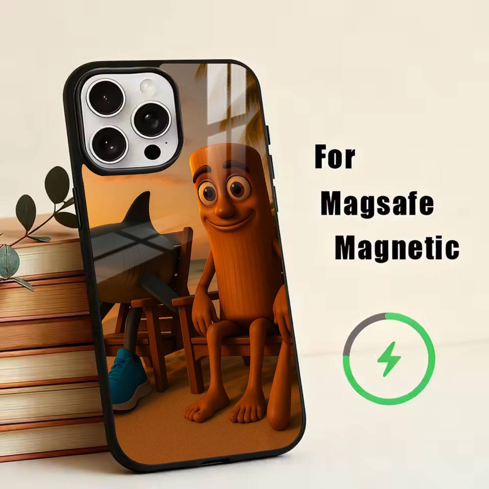 

Tung Sahur Tralalero Tralala -lala Phone Case For iPhone17,16,15,14,13,12,11 Plus,Pro Magnetic with Magsafe Wireless Charging iPhone12