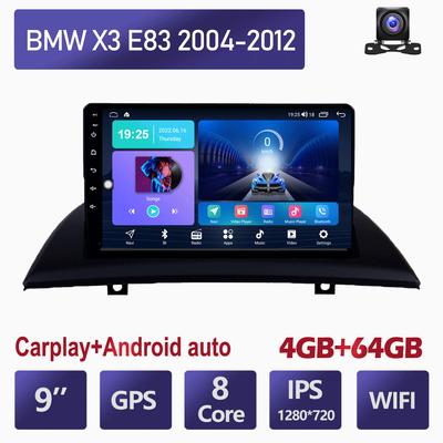 Autoradio Android Stereo per BMW X3 E83 2004-2012 2 Din Multimedia Carplay Navigazione Autoradio GPS WIFI Unità Principale 4+64GB