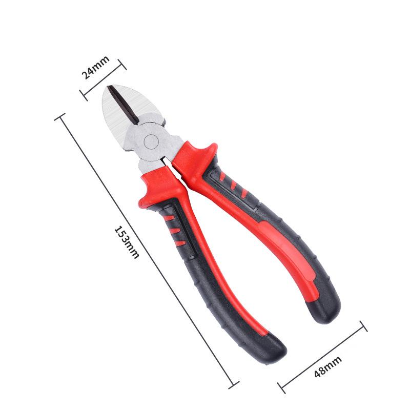 1/3PCS 6/8-inch Wire Pliers Sharp Large Opening Diagonal Pliers for Cutting Twisting Clamping Metal Wires Home Industrial Tool