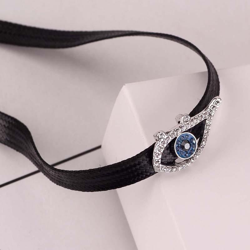 Korean Eyecatching Style Demon Eye Choker Necklace For Women Modern