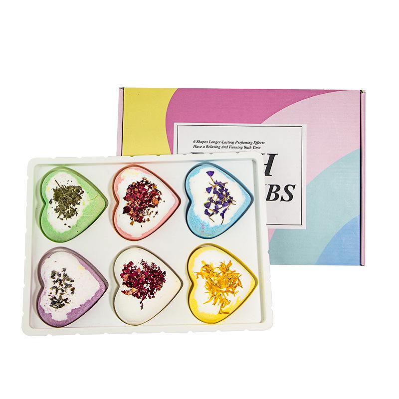 Heart-Shaped Valentine s Day Bath Bomb - Essential Oil Bath Salt Ball for a Luxurious Bubble Bath