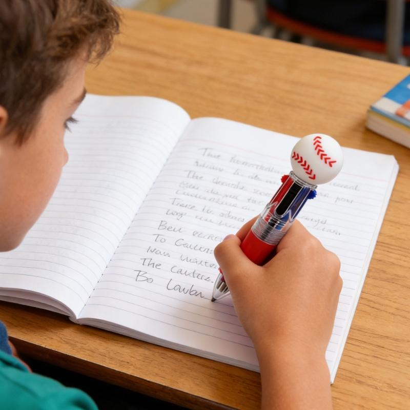 10/20/30Pcs 4-Color Cartoon Sports Ball Design Ballpoint Pen Set Classroom Prize For Students And Office Use